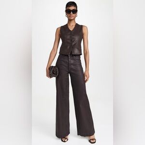 DL1961- Hepburn Wide Leg High Rise Coated Jeans